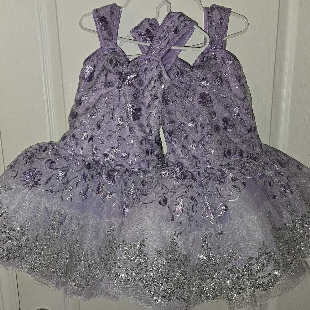 Twin Weissman Purple and Silver Kids Ballet Costume SC(6-6x)  Style  64830